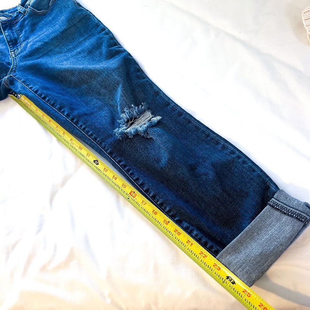 Judy Blue Destroyed Distressed Slim Fit Mid Rise Jeans Size  7/28 - Picture 12 of 16